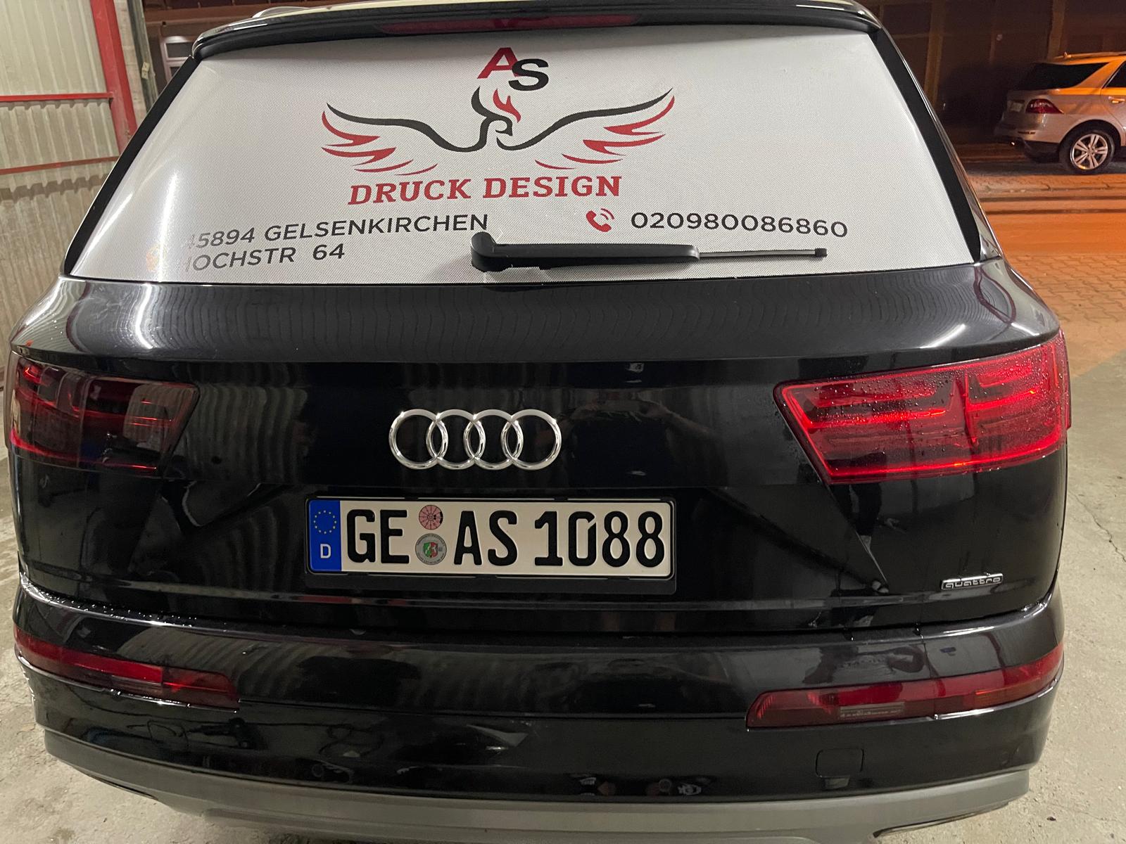 Audi Q7 Heckscheibenbeschriftung